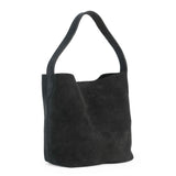 Bolso Shopper de Piel Gamuza color Negro