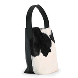 Bolso Shopper de Piel con Pelo de Vaca