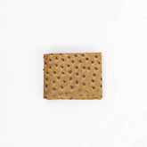 Cartera de Piel tipo Avestruz Ambar
