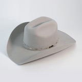 Texana Sombrero Vaquero de Lana Gris Claro Horma Bufalo