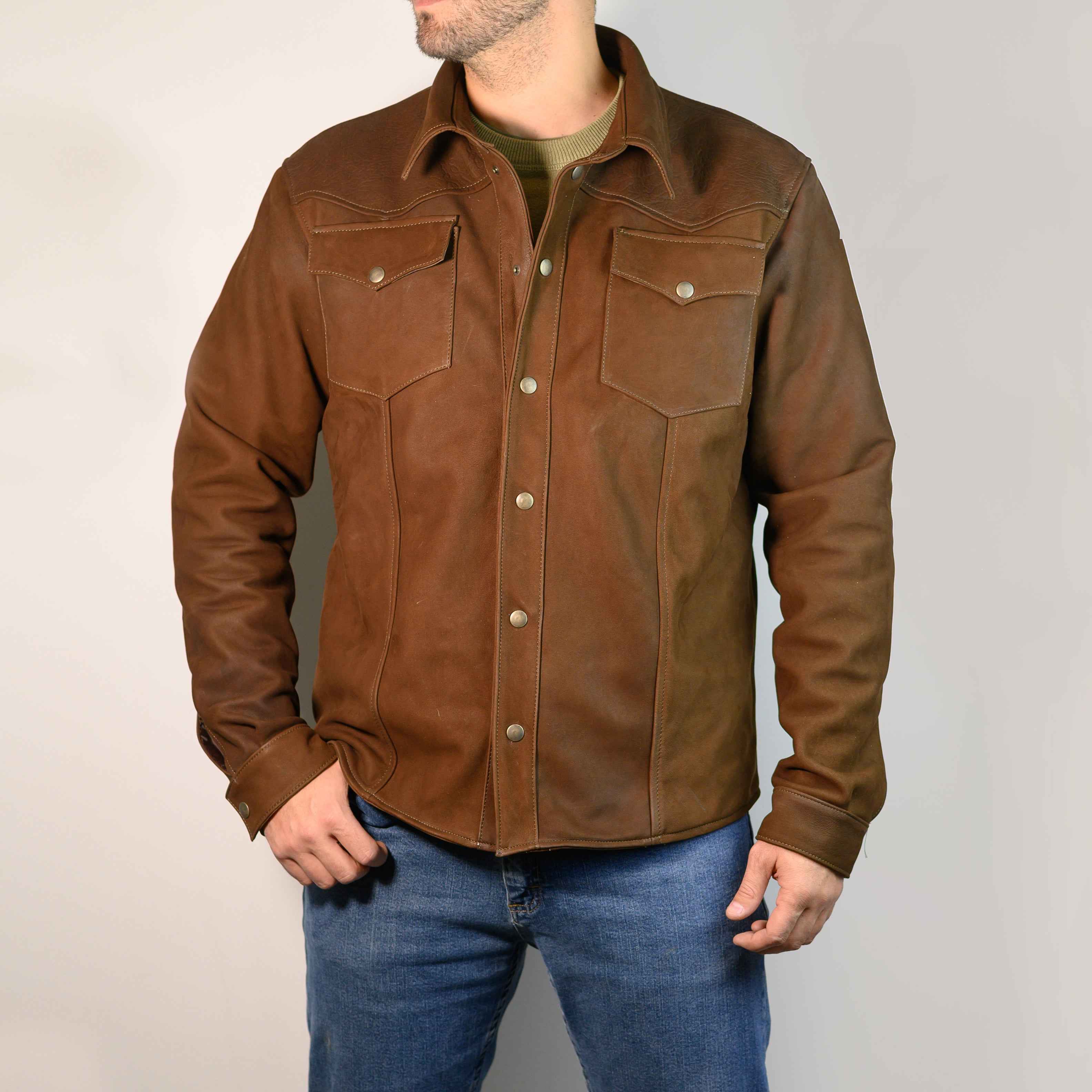 Chamarra de Piel color Café