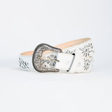 Celina White Cowboy Belt