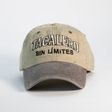 Gorra Vaquera Tacalero Bitono Beige/Gris – Estilo Deslavado