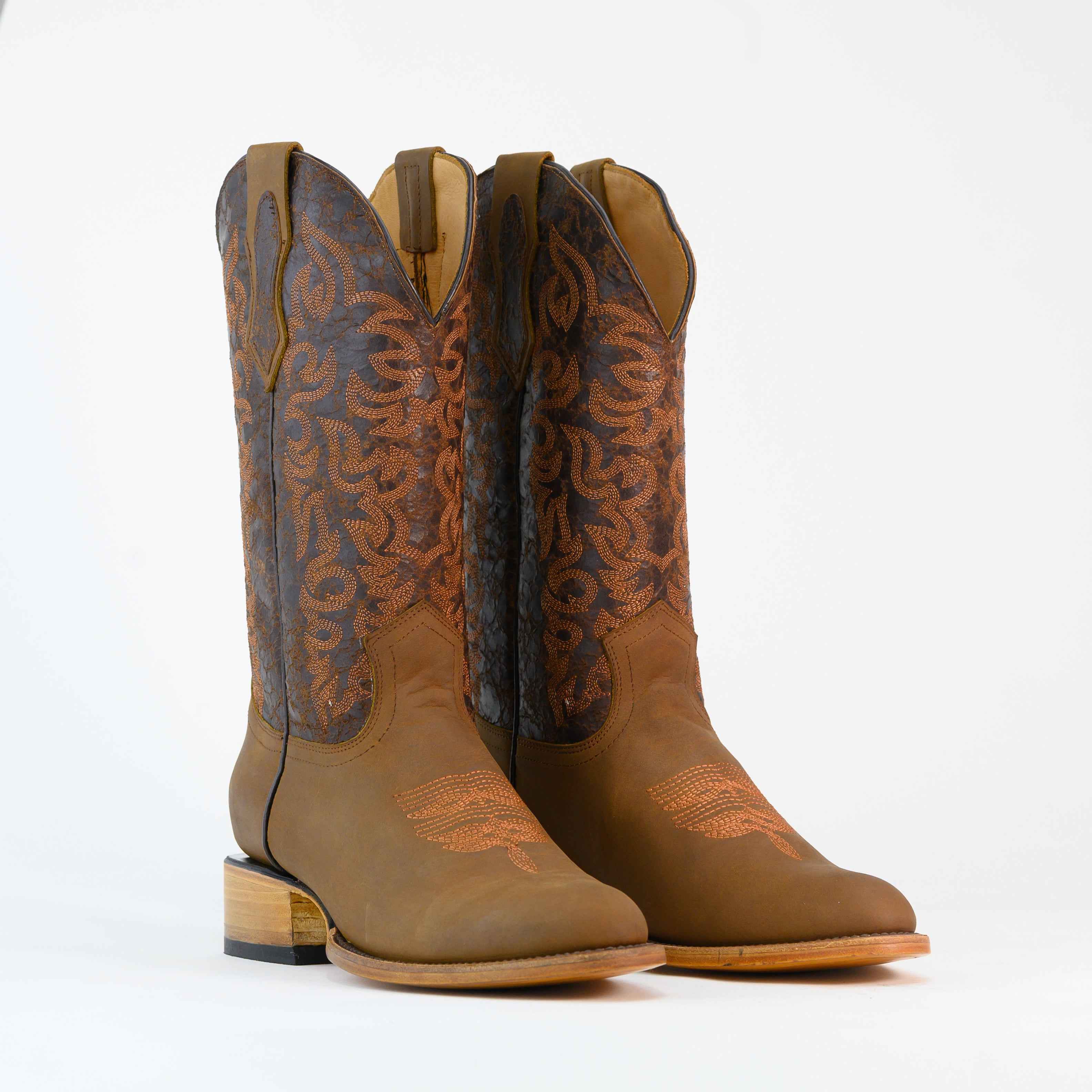 Bota Vaquera de Piel Hombre Liam Café