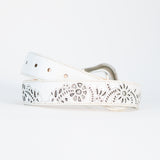 Celina White Cowboy Belt