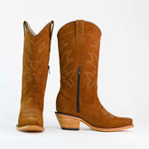 Bota Vaquera de Piel para Dama Amelia Tan