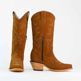 Bota Vaquera de Piel para Dama Amelia Tan