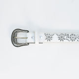 Celina White Cowboy Belt