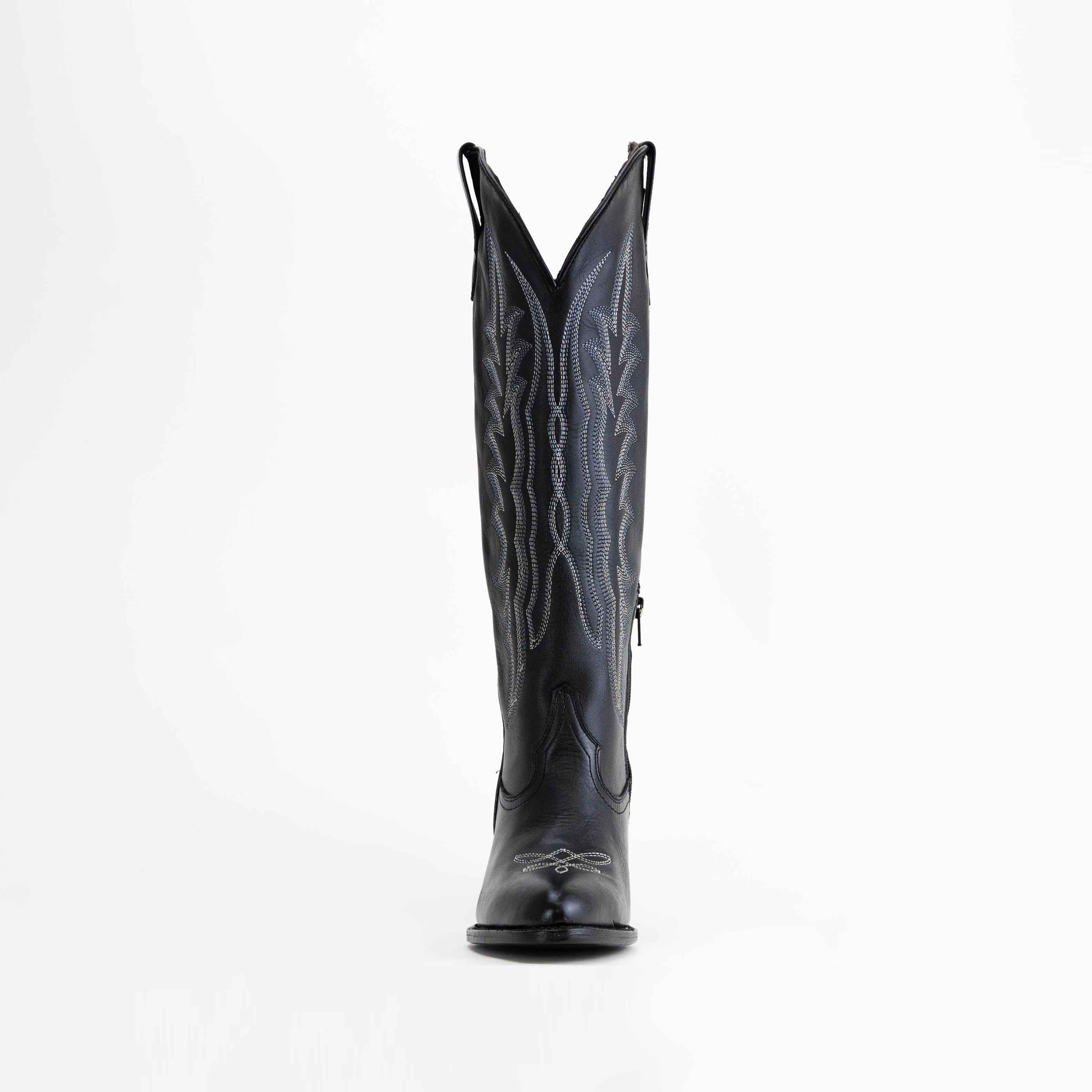 Bota Destiny Vaquera Alta Negra para Dama