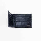 Cartera de Piel tipo Avestruz Negra