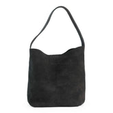 Bolso Shopper de Piel Gamuza color Negro