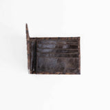Cartera de Piel tipo Avestruz Café
