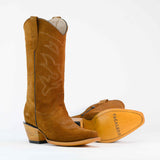 Bota Vaquera de Piel para Dama Amelia Tan