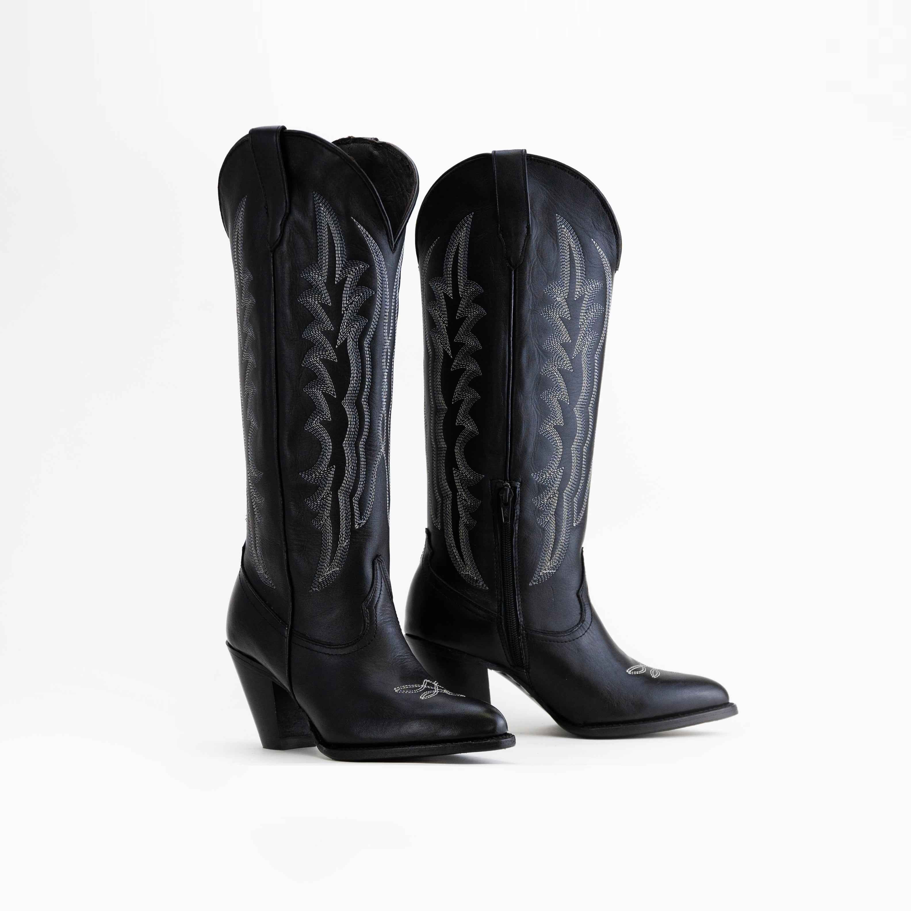 Bota Destiny Vaquera Alta Negra para Dama