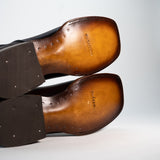 Bota Charlie Vaquera Semi Cuadrada Hombre Color Café Horma Rodeo
