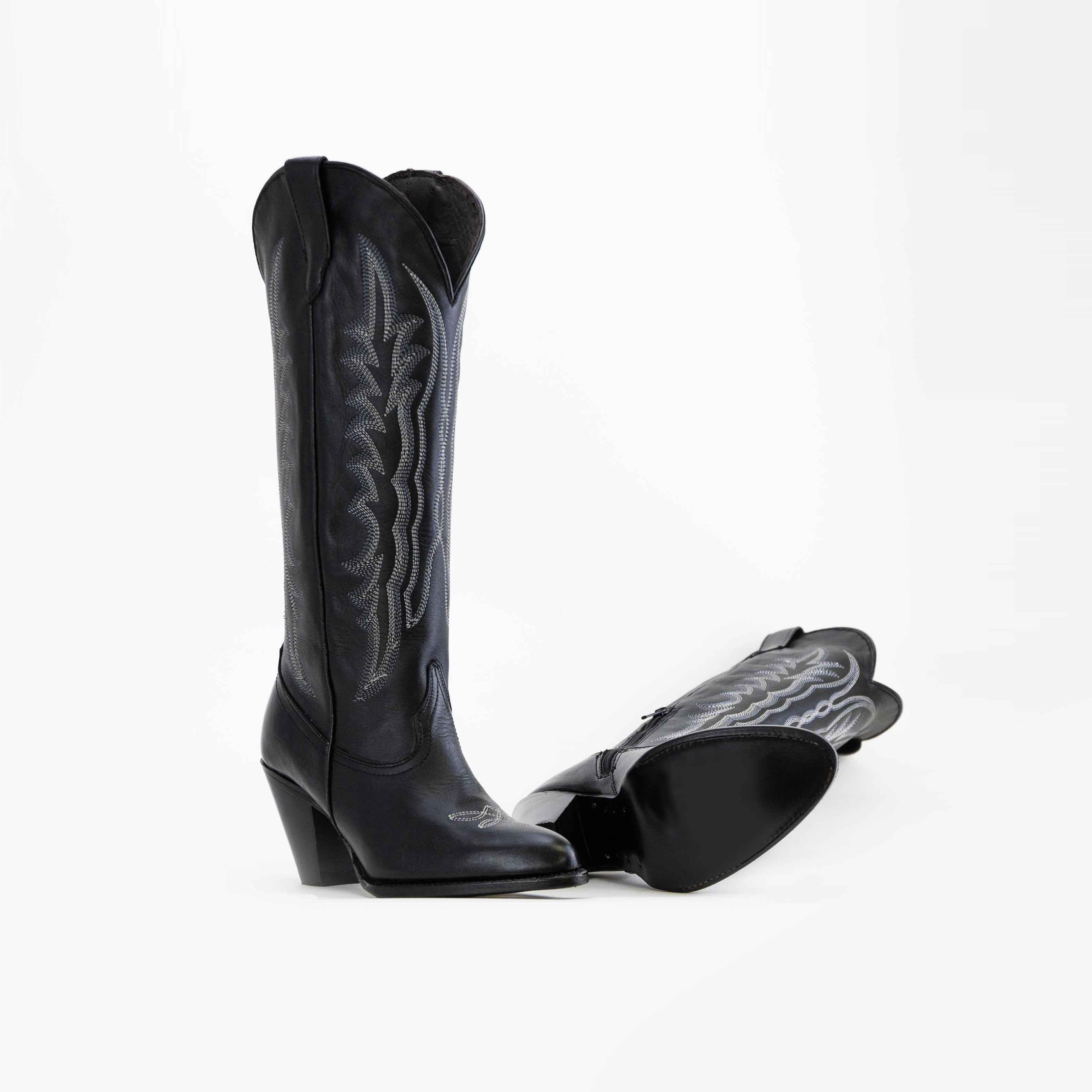 Bota Destiny Vaquera Alta Negra para Dama