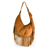 Bolso Boho Luna de Piel Gamuza Tan