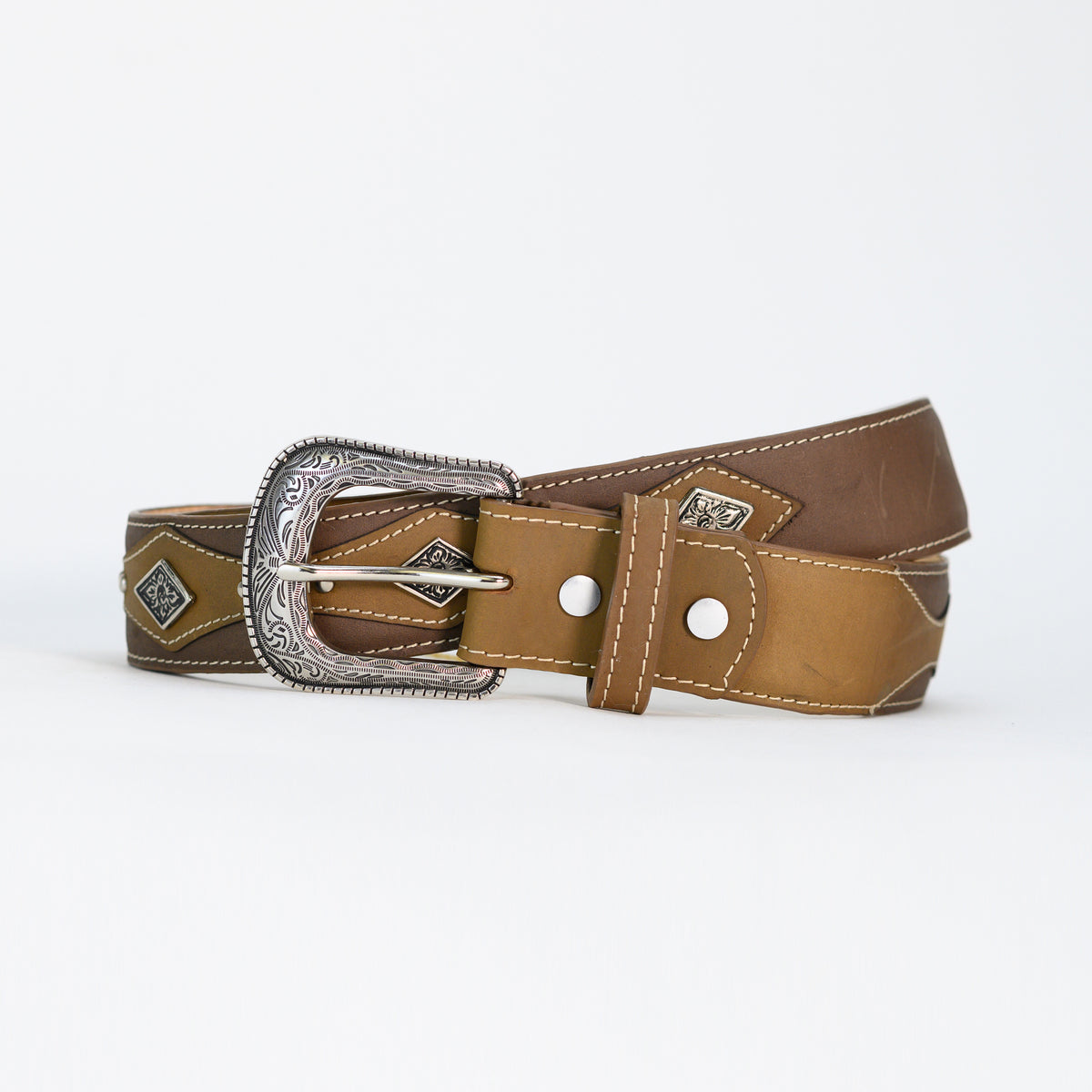 West Concho Tobacco Brown Cowboy Belt