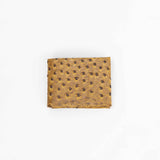 Cartera de Piel tipo Avestruz Ambar