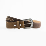 Tobacco Brown Cowboy Leather Belt