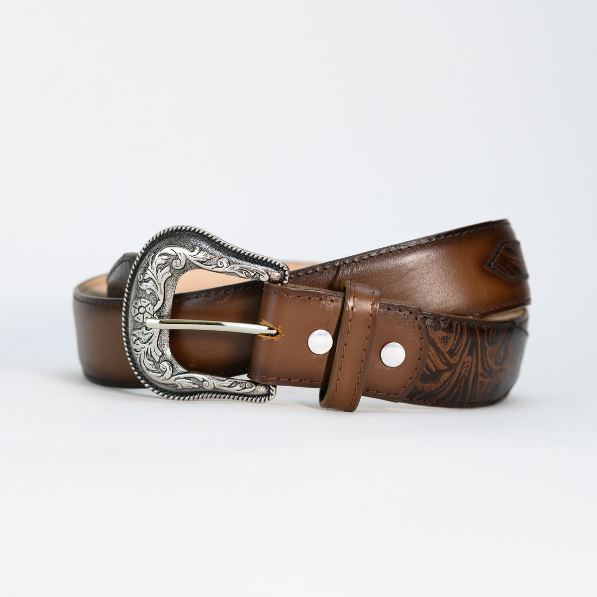 Honey Tooled Cowboy Belt