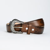 Honey Tooled Cowboy Belt