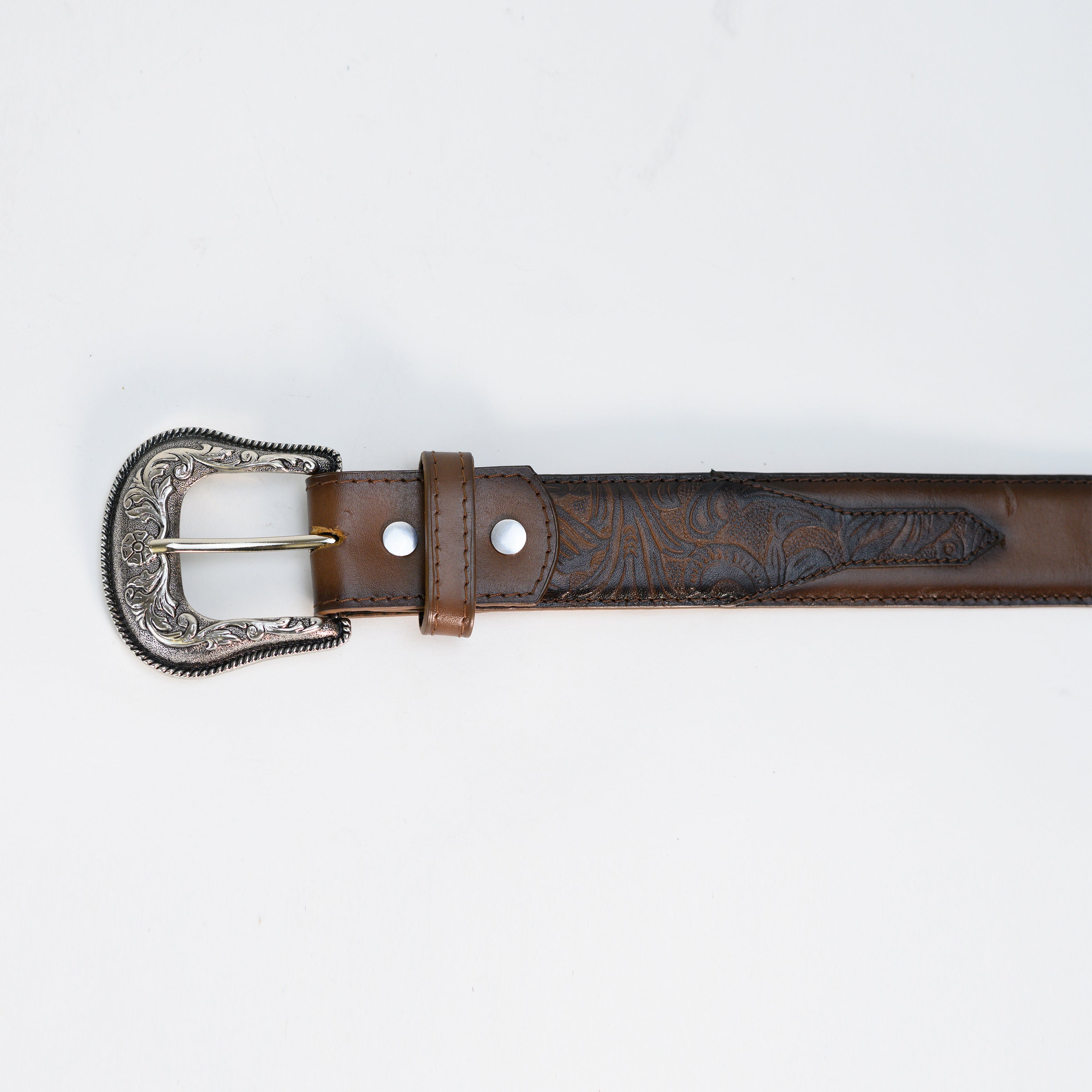 Honey Tooled Cowboy Belt