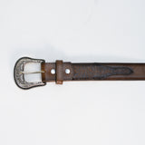 Honey Tooled Cowboy Belt