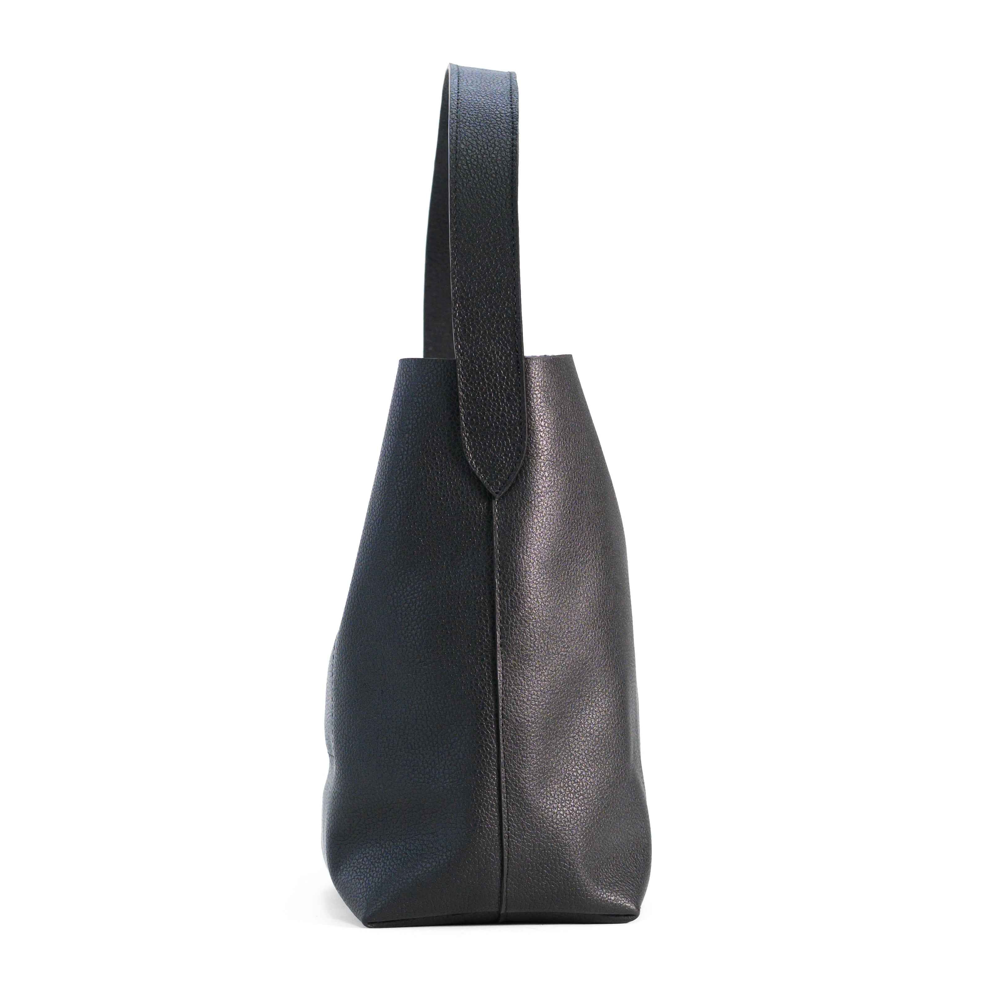 Bolso Shopper de Piel color Negro