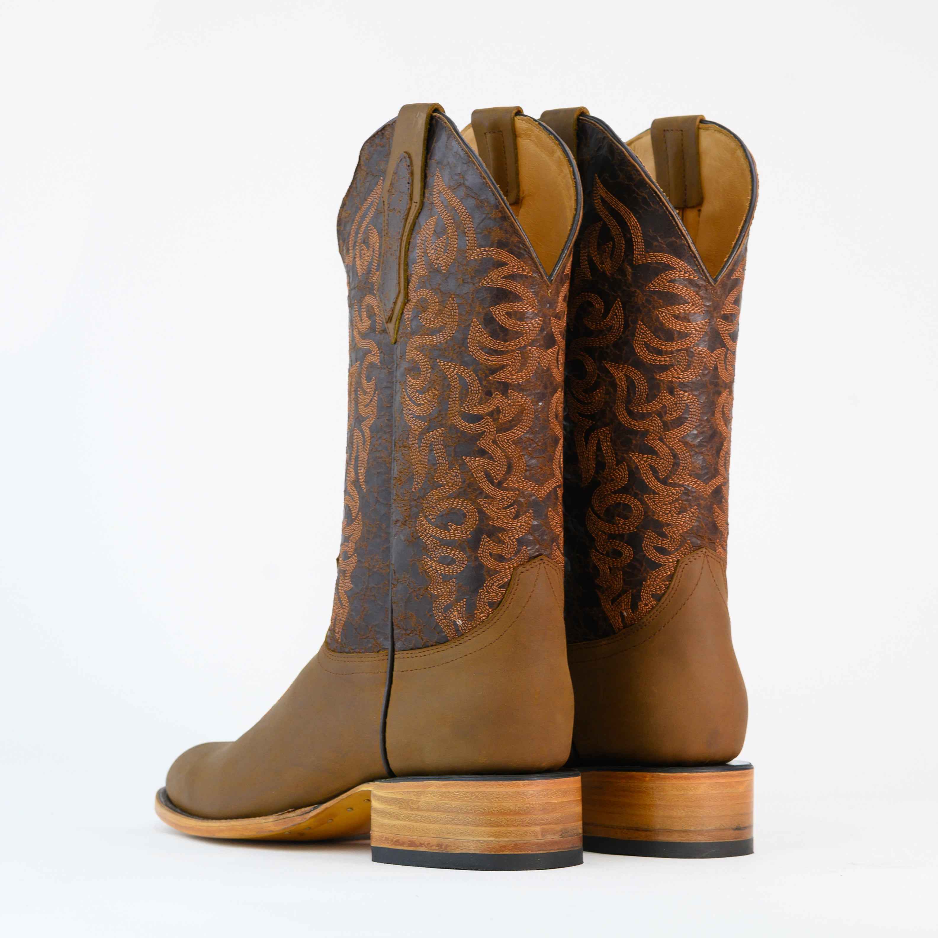 Bota Vaquera de Piel Hombre Liam Café