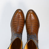 Bota Vaquera Hombre Semi redonda Caiman con tubo Azul