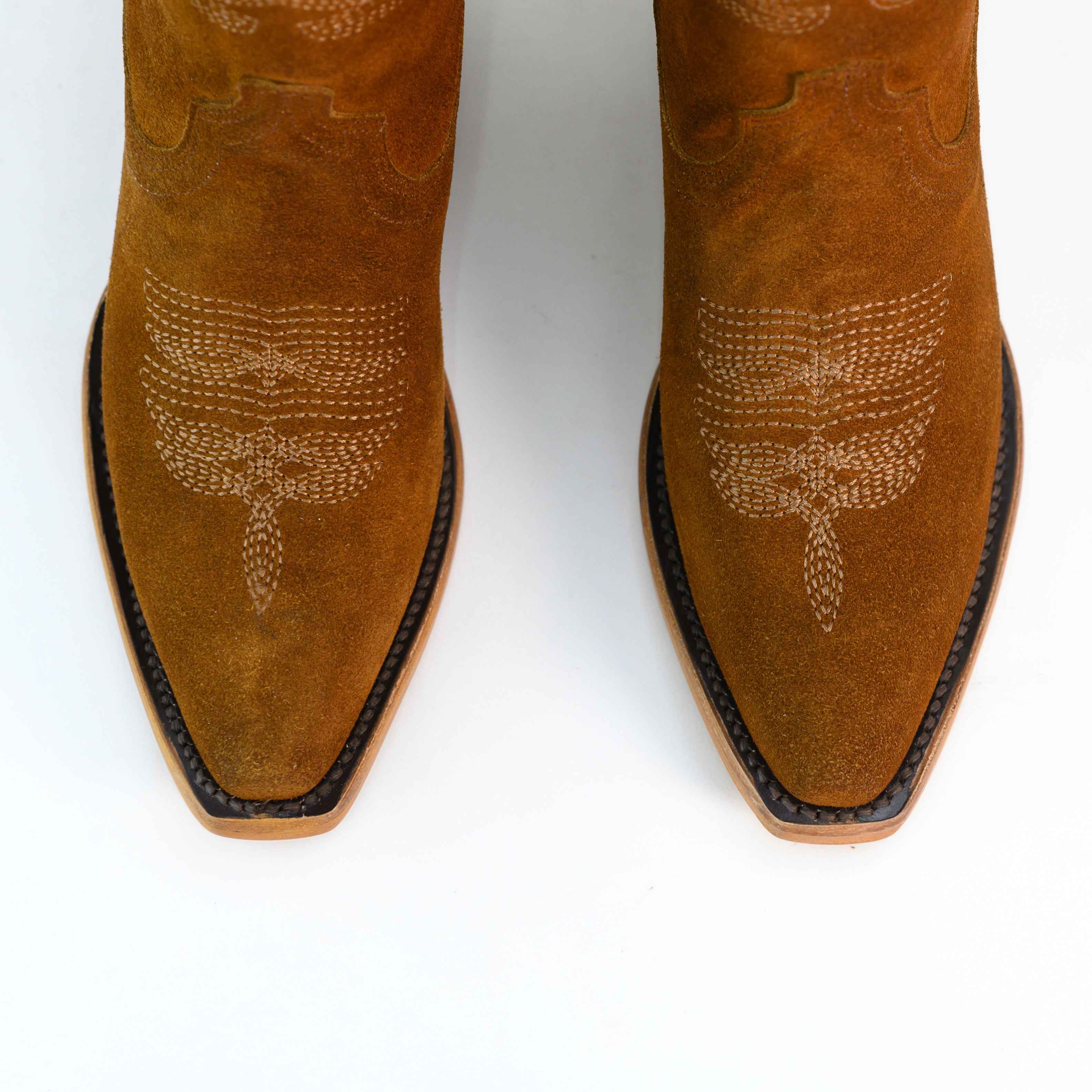 Bota Vaquera de Piel para Dama Amelia Tan