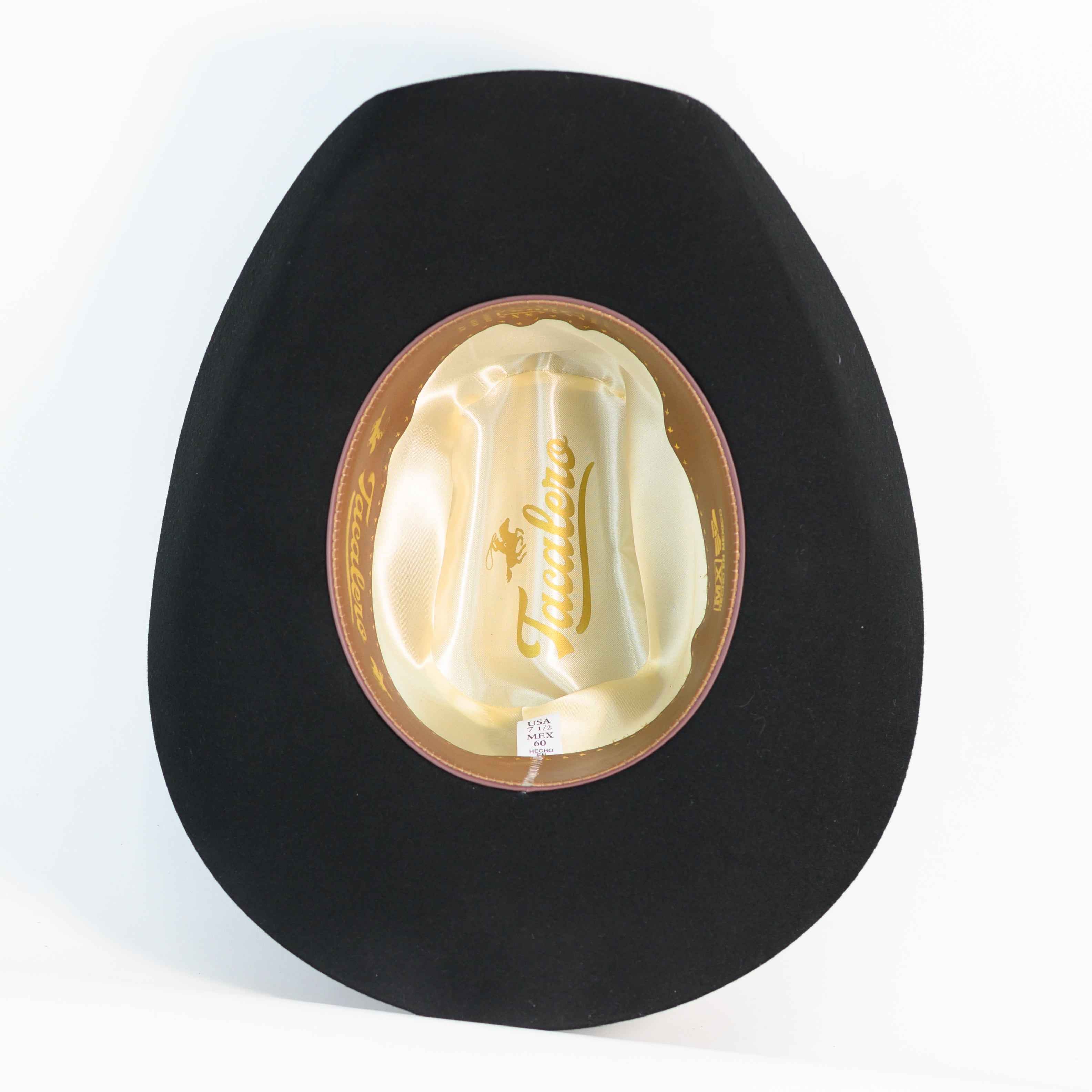 Sombrero Vaquero Tacalero Texana de Lana Negra 200x