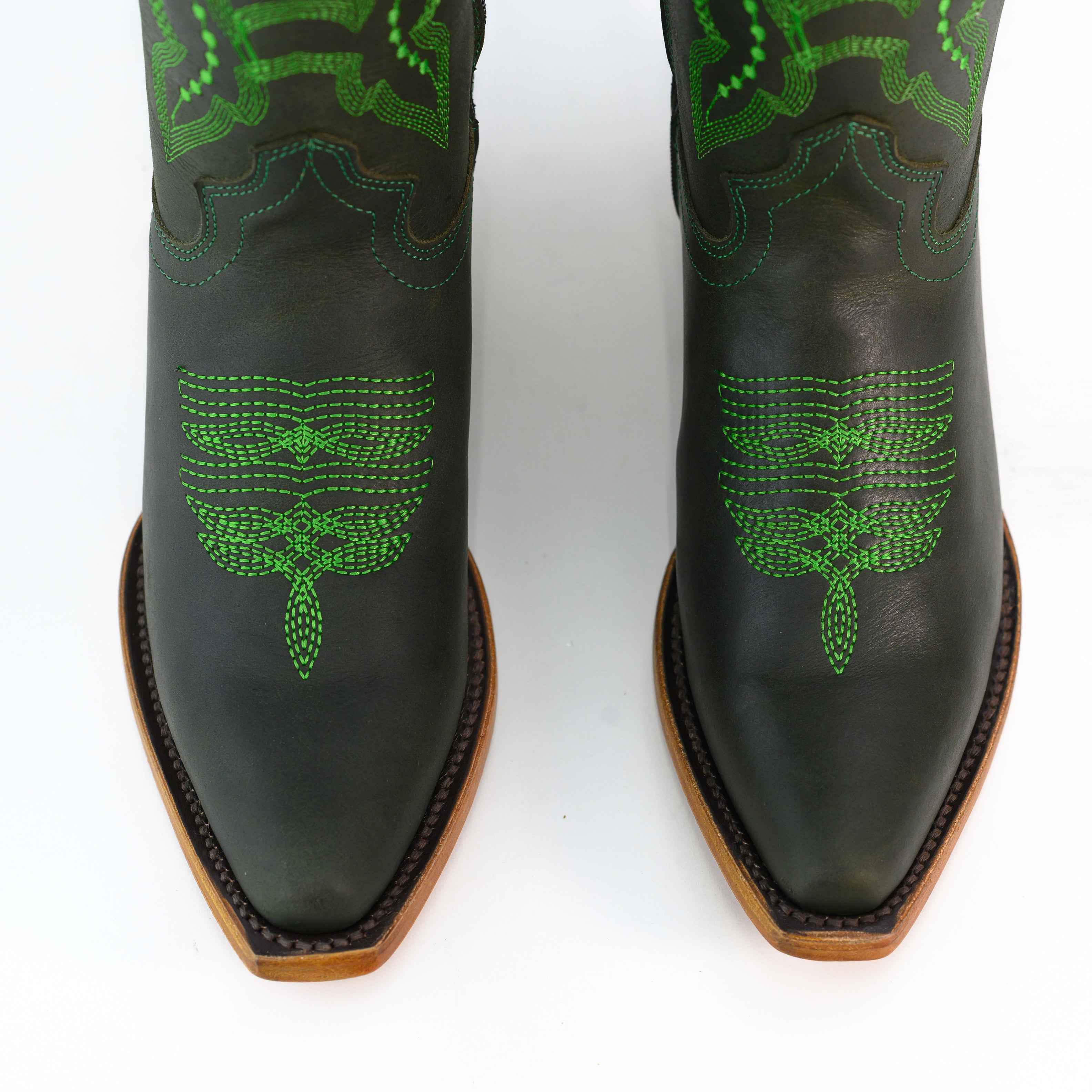 Bota Alta Vaquera de Piel para Dama Scarlet Negra