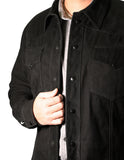 Suede Western Jacket – Chest Pockets & Cowboy Detailing